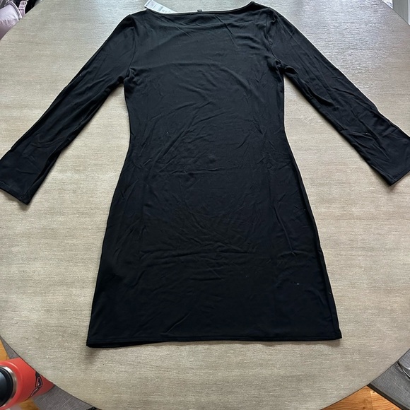 White House black market 3/4 sleeve Black tshirt Dress - Picture 5 of 8